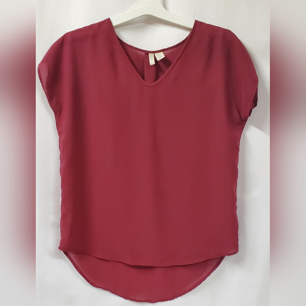 Japna sheer maroon shirt.